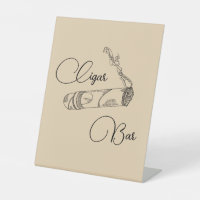 Cigar Bar Standing Signage for Groomsmen