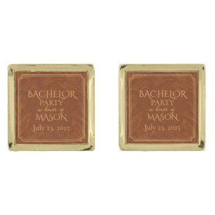 Cigar Bar Theme Bachelor Party Cufflinks