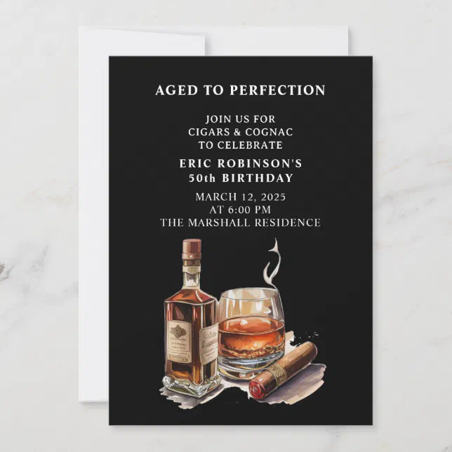 Cigar Birthday Party Invitation | Zazzle