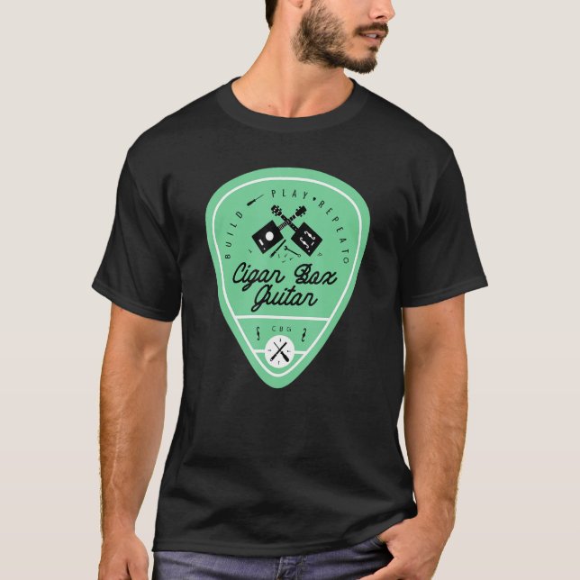 Cigar Box Guitar Retro Guitarist Bassist Music Lov T-Shirt (Front)