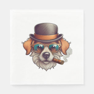 Cigar Dog Napkins