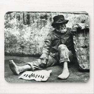 Cigar-end Seller, c,1865 (b/w photo) Mouse Pad