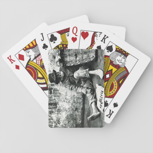 Cigar_end Seller c1865 bw photo Poker Cards