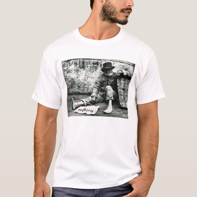 Cigar-end Seller, c,1865 (b/w photo) T-Shirt (Front)