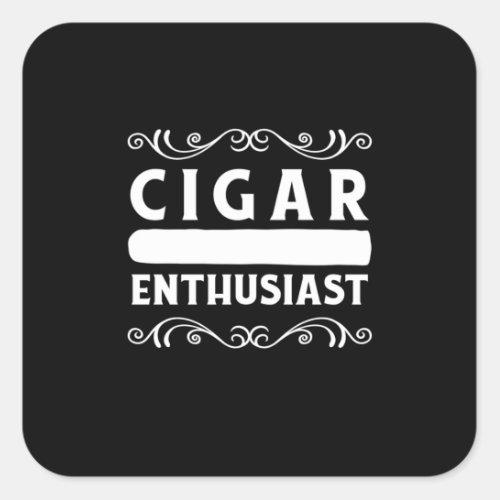 Cigar Enthusiast Square Sticker