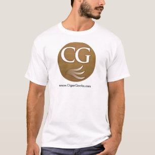 Cigar Geeks T-Shirt with Round Logo and Address