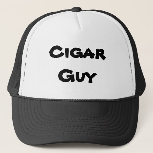cigar guy trucker hat