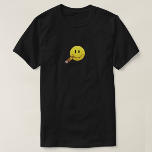 Cigar Happy Face T_Shirt