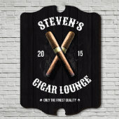 Cigar Lounge Finest Quality Wooden Wall Sign (Front)