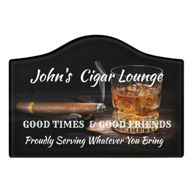 Cigar Lounge Sign (Small Crest Front)