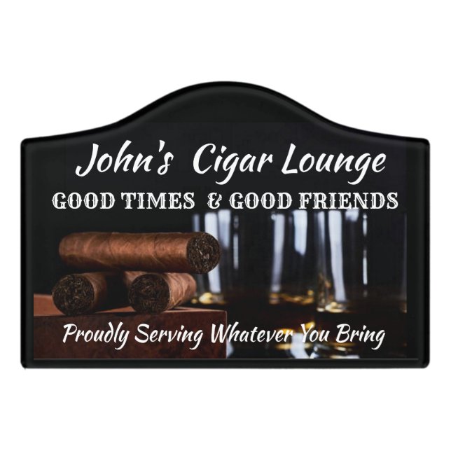 Cigar Lounge Sign (Small Crest Front)