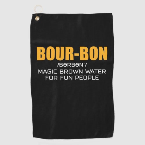 Cigar Lover  Bourbon Magic Brown Golf Towel