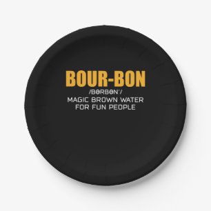 Cigar Lover Bourbon Magic Brown Paper Plates