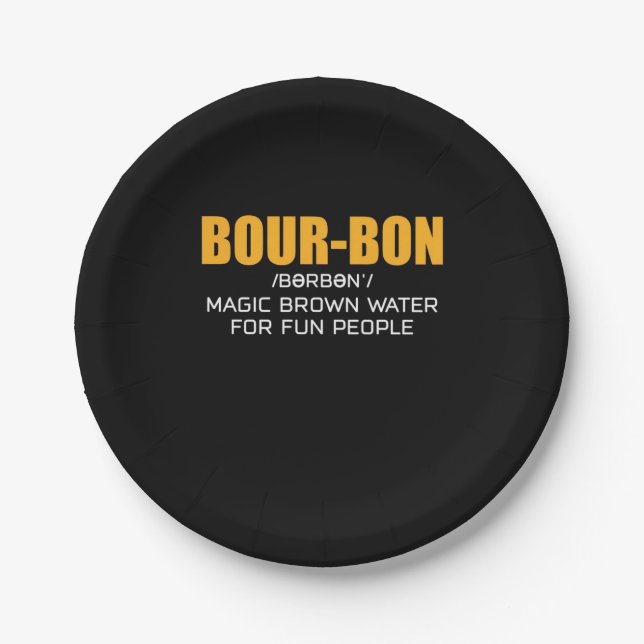 Cigar Lover | Bourbon Magic Brown Paper Plates (Front)