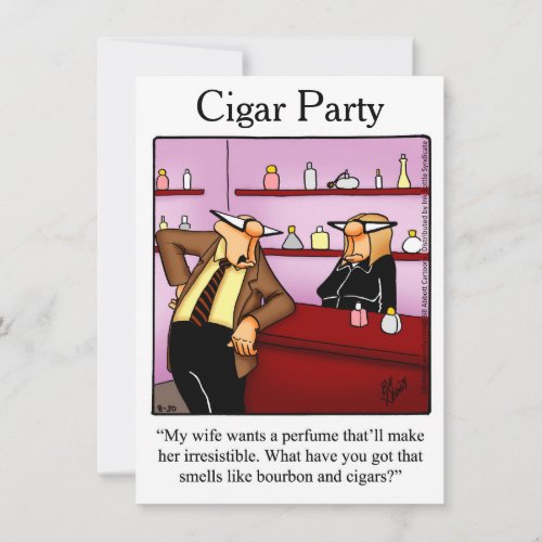 Cigar Party Humorous Invitations