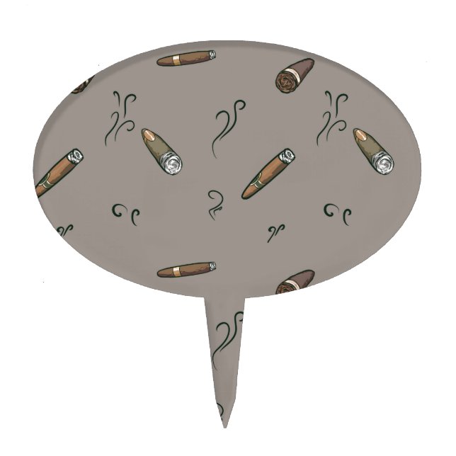 Cigar Pattern Cake Topper (Front)