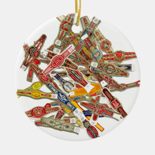 Cigar Ring Wrappers Ceramic Ornament