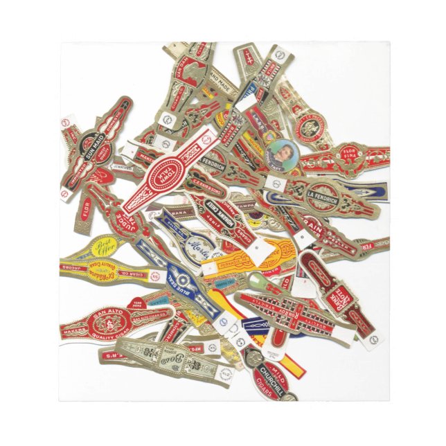 Cigar Ring Wrappers Notepad (Front)