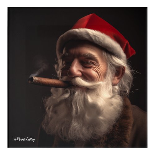 Cigar Santa Acrylic Print