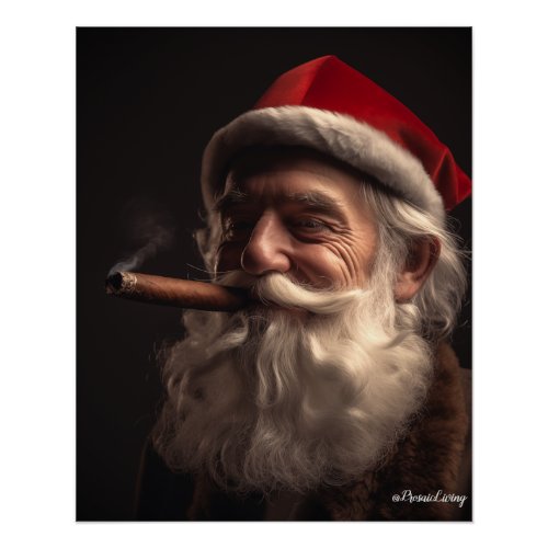 Cigar Santa Poster