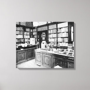 Cigar Shop, 1895 Canvas Print