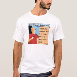 Cigar Smoker's Grilling Guide Cartoon T-shirt