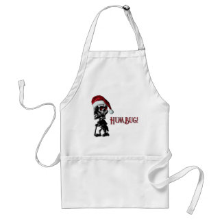 Cigar Smoking Christmas Skeleton Humbug Adult Apron