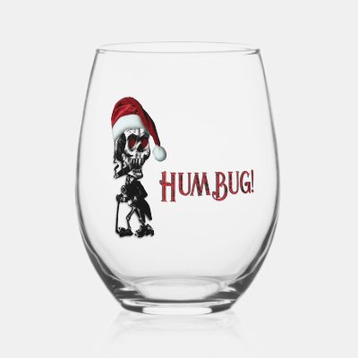 Cigar Smoking Christmas Skeleton Humbug