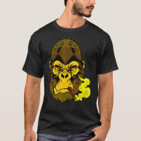 Cigar Smoking Mean Looking Yellow Gorilla For Guys