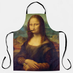 Cigar Smoking Mona Lisa Smoker Fun Fine Art Lover Apron