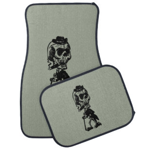 Cigar Smoking Skeleton Car Mat