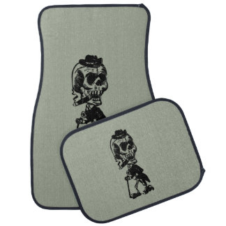 Cigar Smoking Skeleton Car Mat