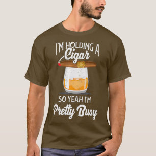 Cigar Smoking TShirt Smoking Whiskey Drinking