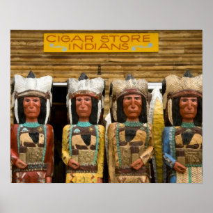 Cigar Store Indian statues Poster