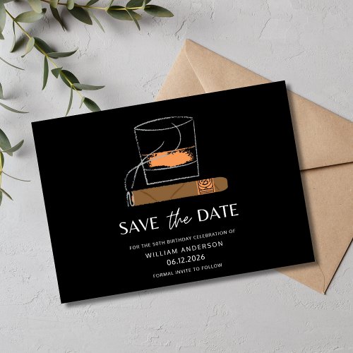 Cigar Whiskey Save the Date
