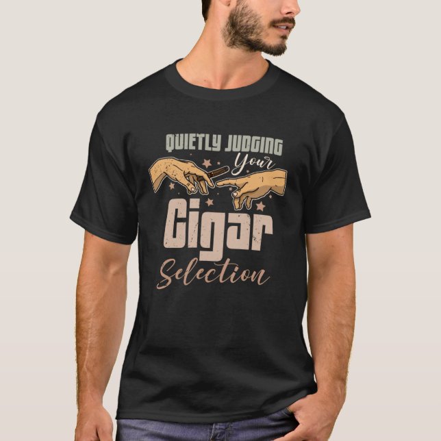 Cigar Whiskey Smoking Smoker Dad T-Shirt (Front)