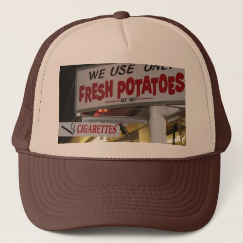 Cigarette and Potato Scenes From The Fair Maine Trucker Hat
