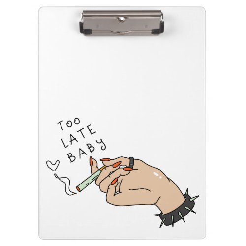 Cigarette in Hand Anti_Valentine Clipboard