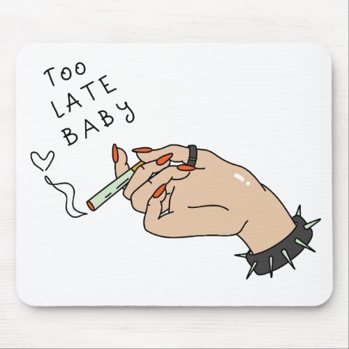 Cigarette in Hand Anti_Valentine Mouse Pad