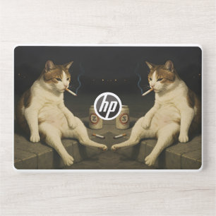 Cigarette Kitten Funny Smoking Cat Gen Z Meme HP Laptop Skin