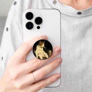Cigarette Kitten Funny Smoking Cat Gen Z Meme PopSocket