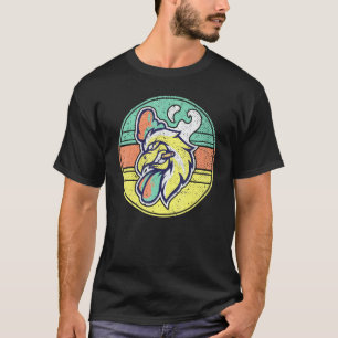 Cigarette Smoker Rooster Farmer Farm Animal Chicke T-Shirt