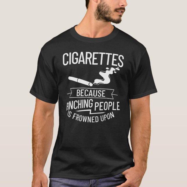 Cigarette Smoking Electronic Smoker Case Smoke 1 T-Shirt (Front)
