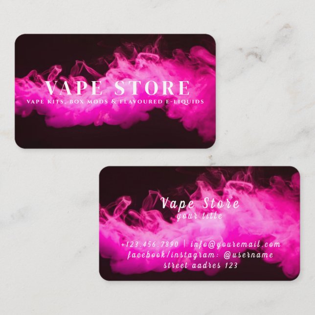 Cigarette Tobacco Vape Store Business Card (Front/Back)