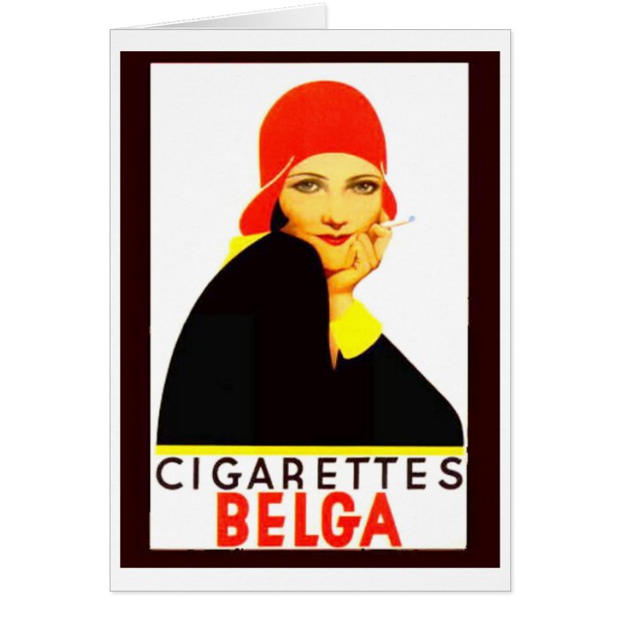 Cigarettes Belga Vintage Ad Card