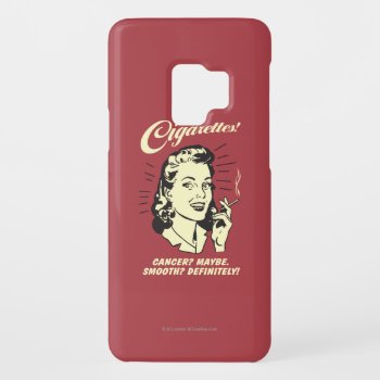 Cigarettes: Cancer Maybe Smooth Def. Case-mate Samsung Galaxy S9 Case by RetroSpoofs at Zazzle