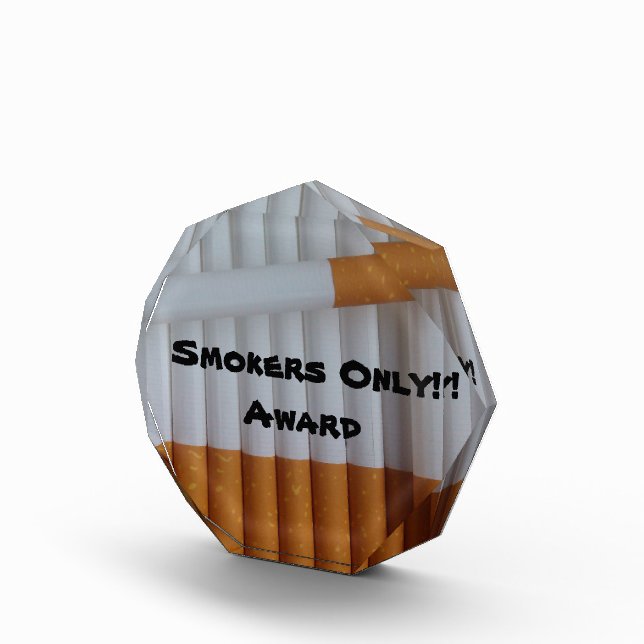 Cigarettes Funny Smokers Background Award (Right)