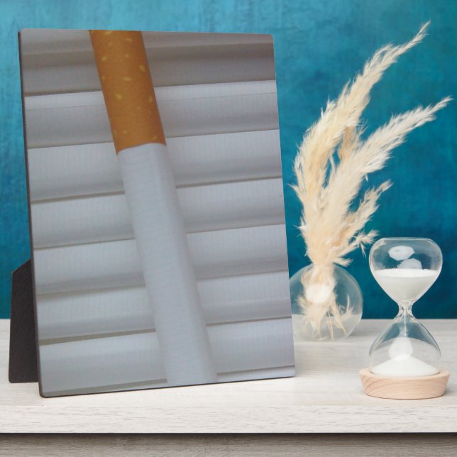 Cigarettes Funny Smokers Background Plaque (Side)