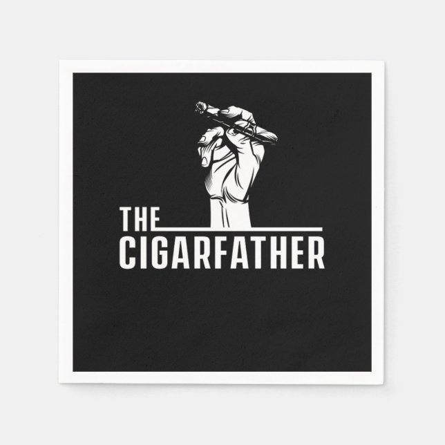 Cigarfather Cigar Smoker Humidor Cigars Lover Gift Napkins (Front)