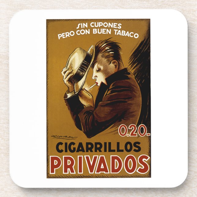 Cigarillos Privados Beverage Coaster (Front)